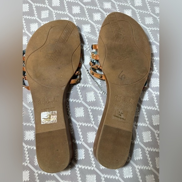 Miranda Lambert Turquoise and Tan Sandals, Women’s Size 10 - Picture 3 of 3